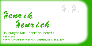 henrik henrich business card